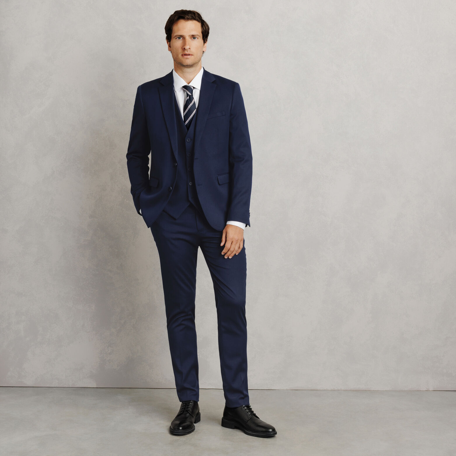 Effen slim kostuumgilet