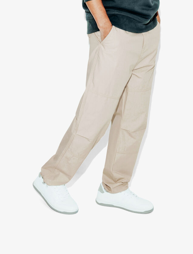 Pantalon chino large avec découpes
