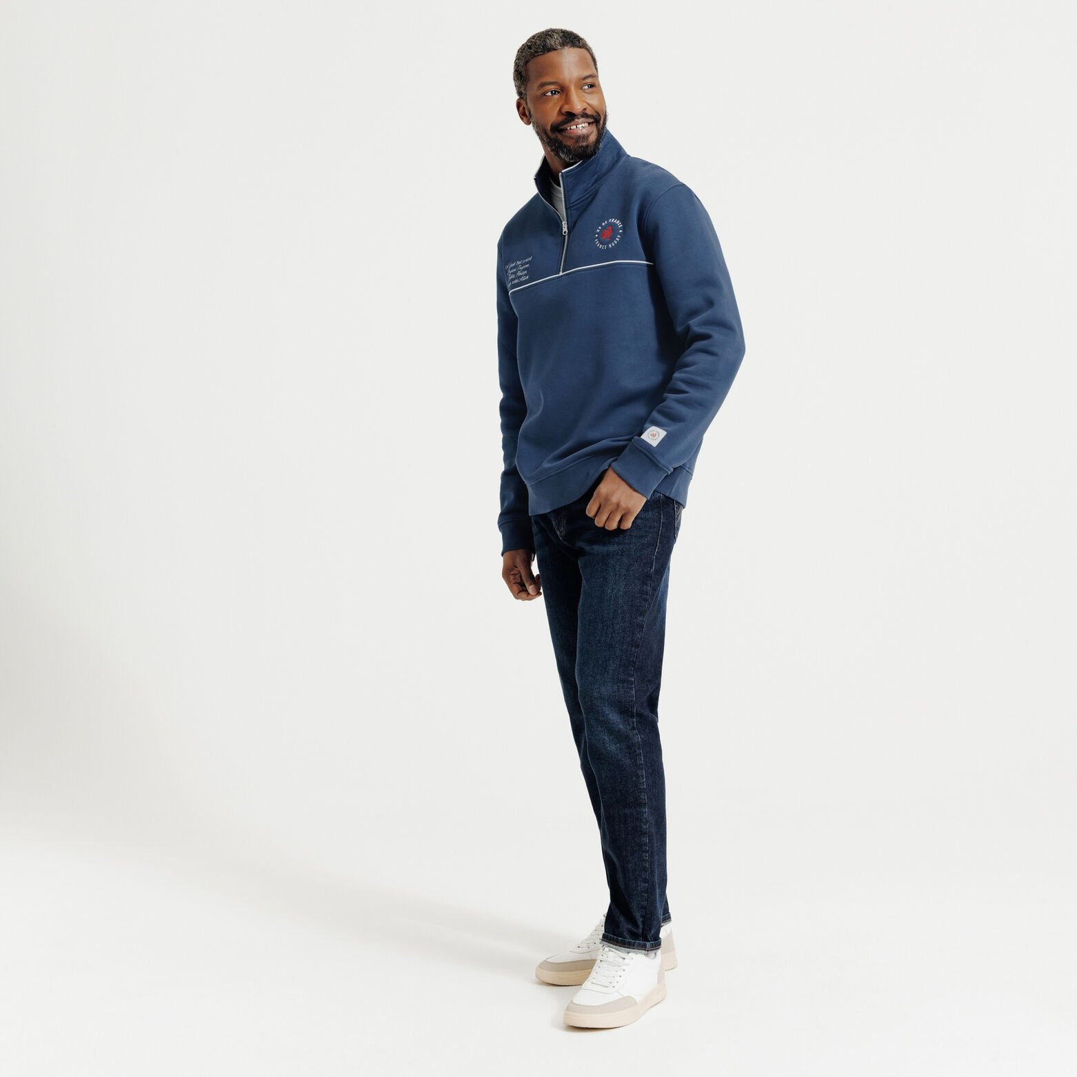 Sweat col montant zipp&eacute; licence France Rugby