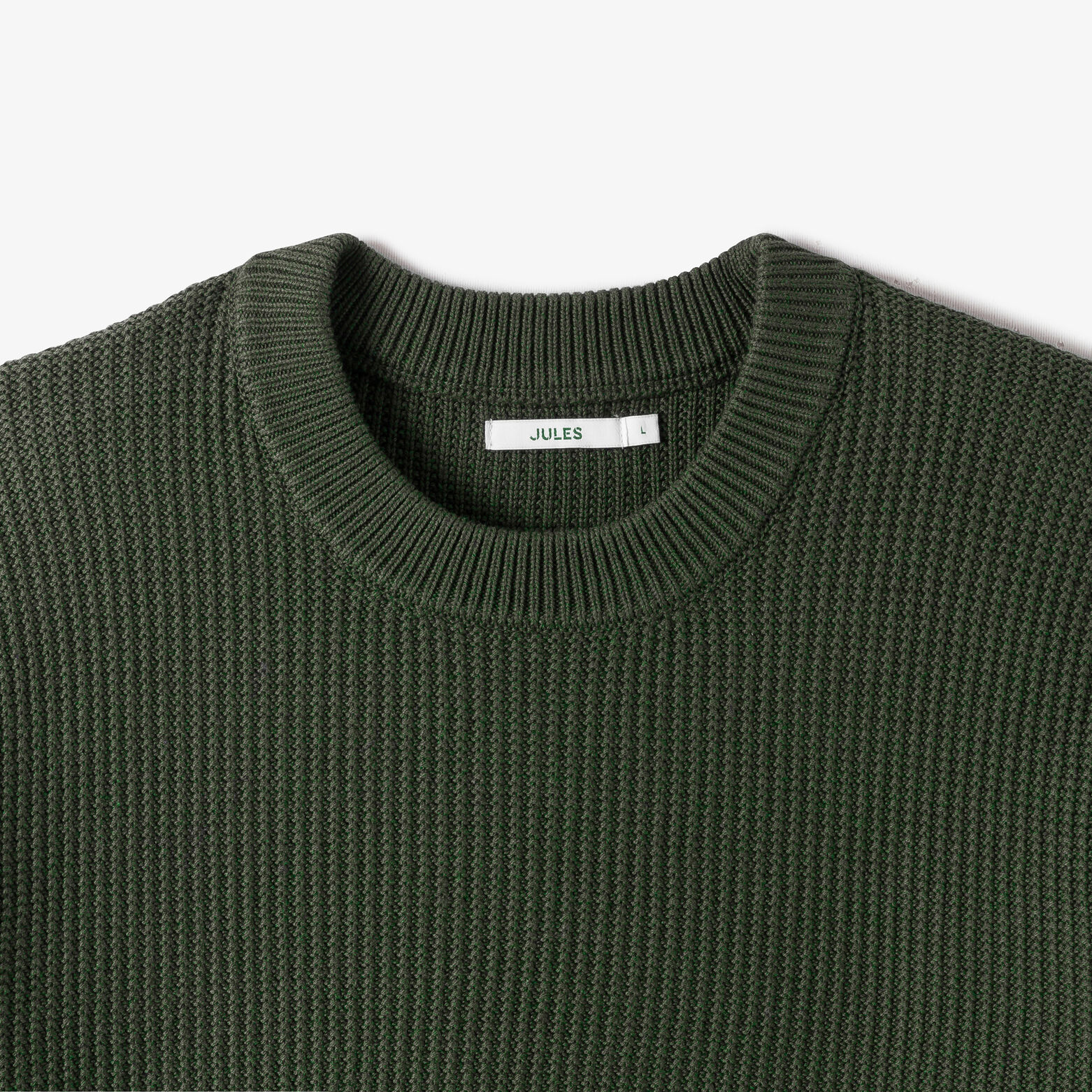 Pull col rond jeux de points fantaisie