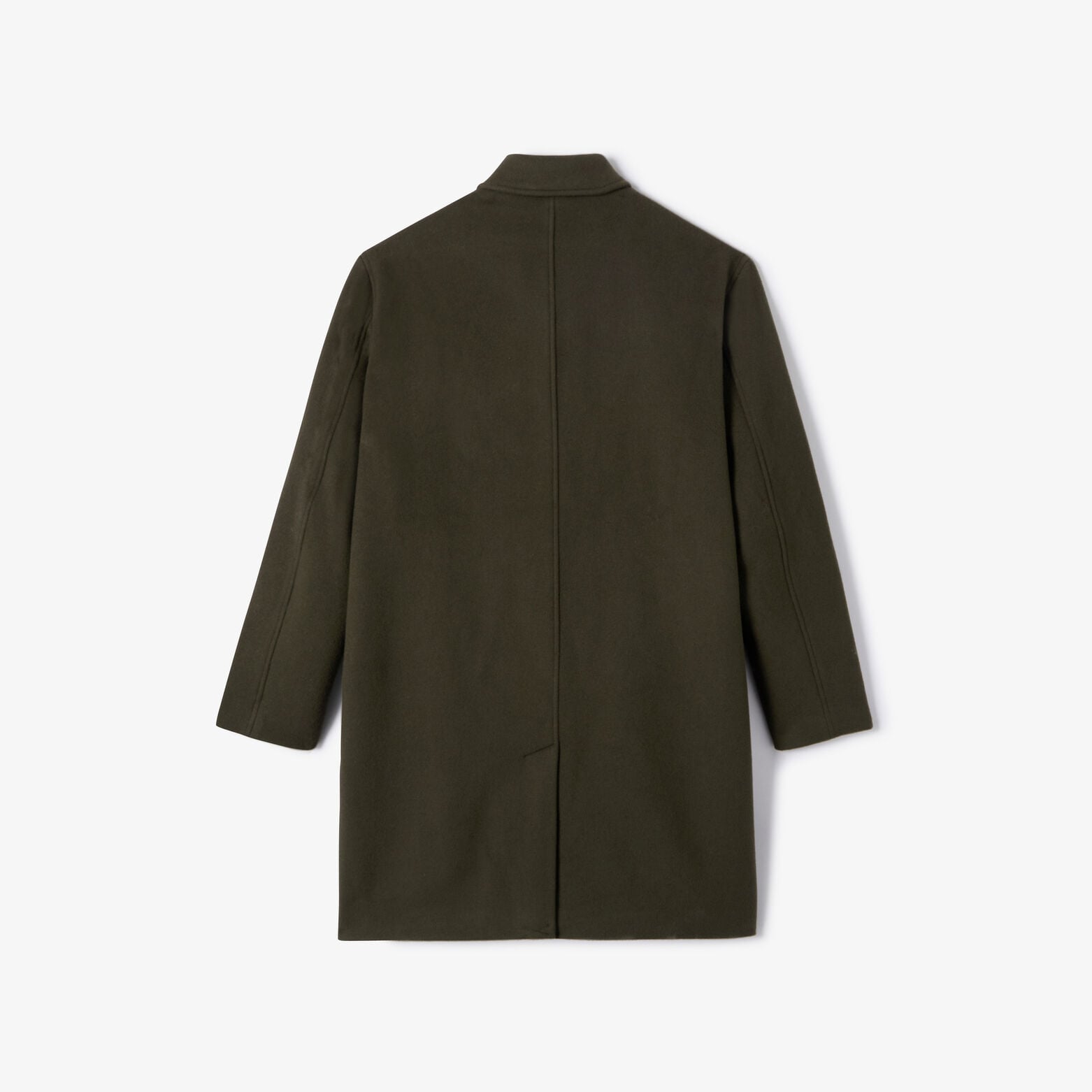 Manteau long col chemise laine majoritaire
