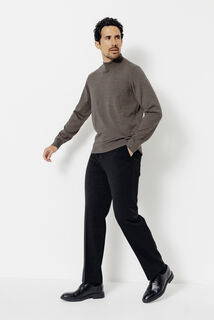 Trui schoorsteenkraag in merinos