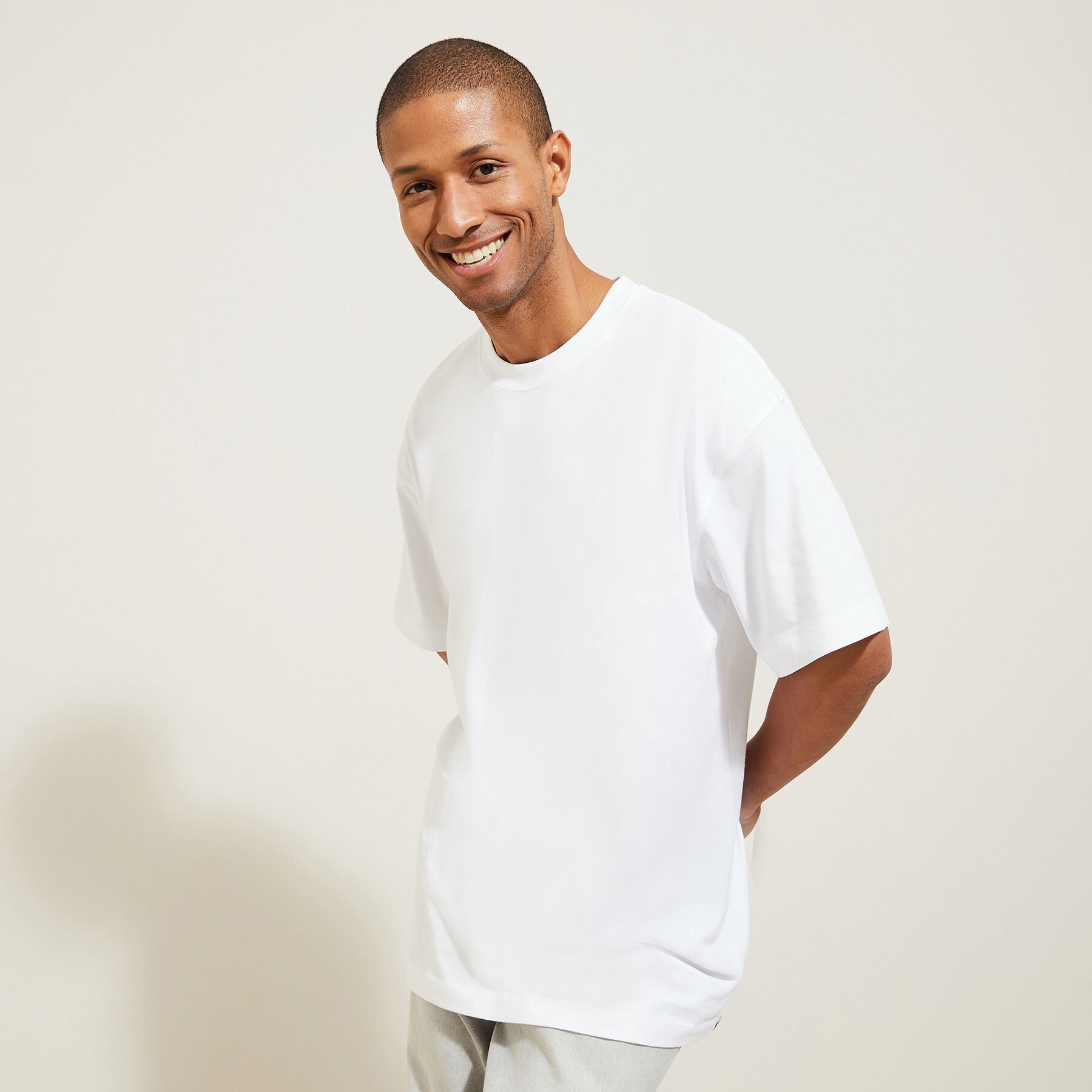 Tee shirt oversize uni Blanc Jules
