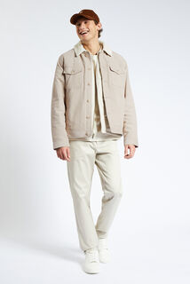 Blouson velours col chemise