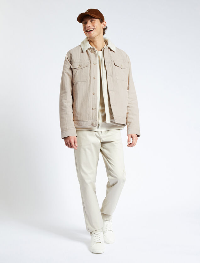 Blouson velours col chemise