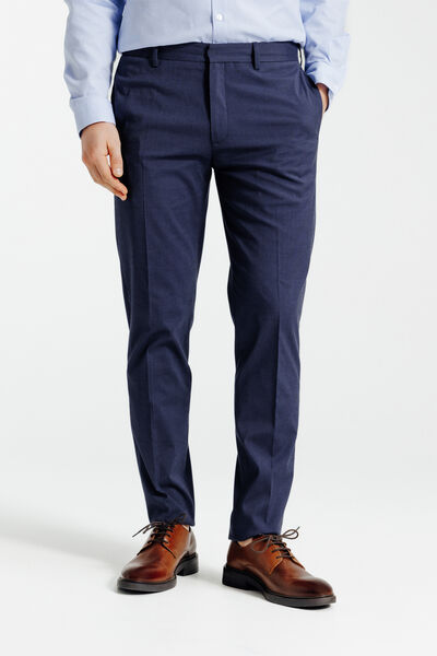 Pantalon de costume slim pied de puce