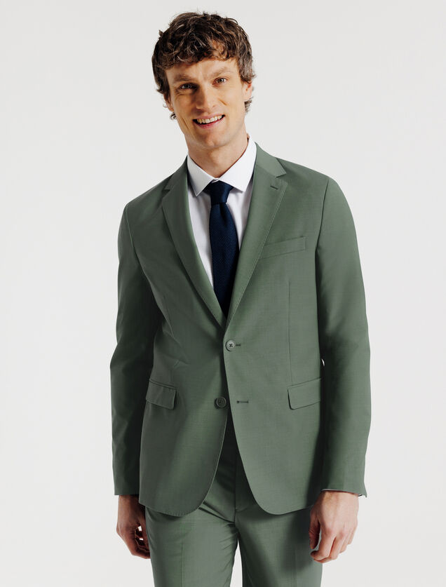 Slim fit kostuumvest in bi-stretchstof