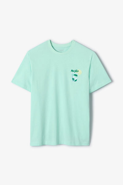 T-shirt met borstborduring