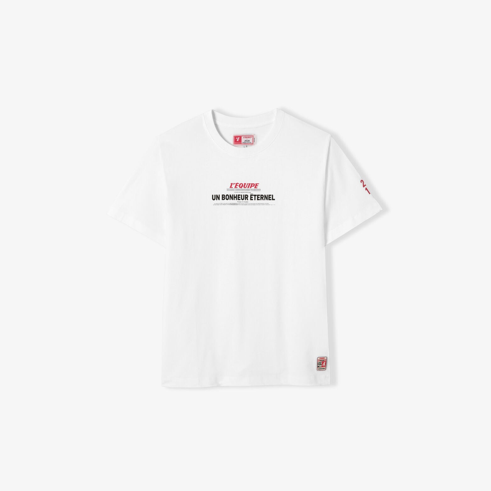 Tee shirt imprim&eacute; devant licence L'&Eacute;quipe