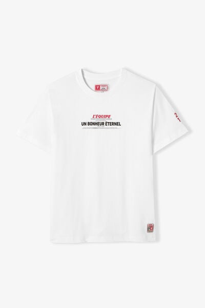Tee shirt imprim&eacute; devant licence L'&Eacute;quipe