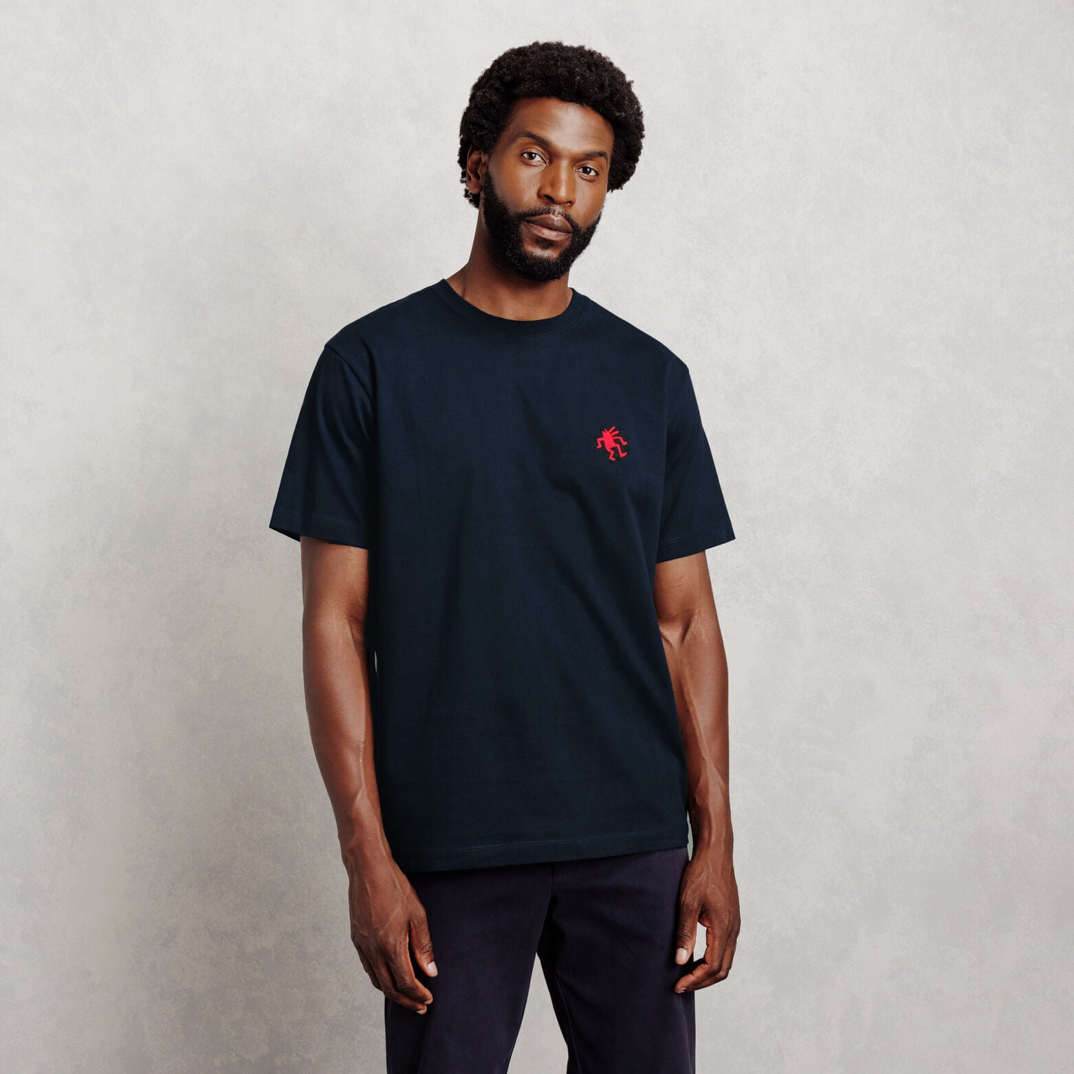 Geborduurd T-shirt relax licentie Keith Haring