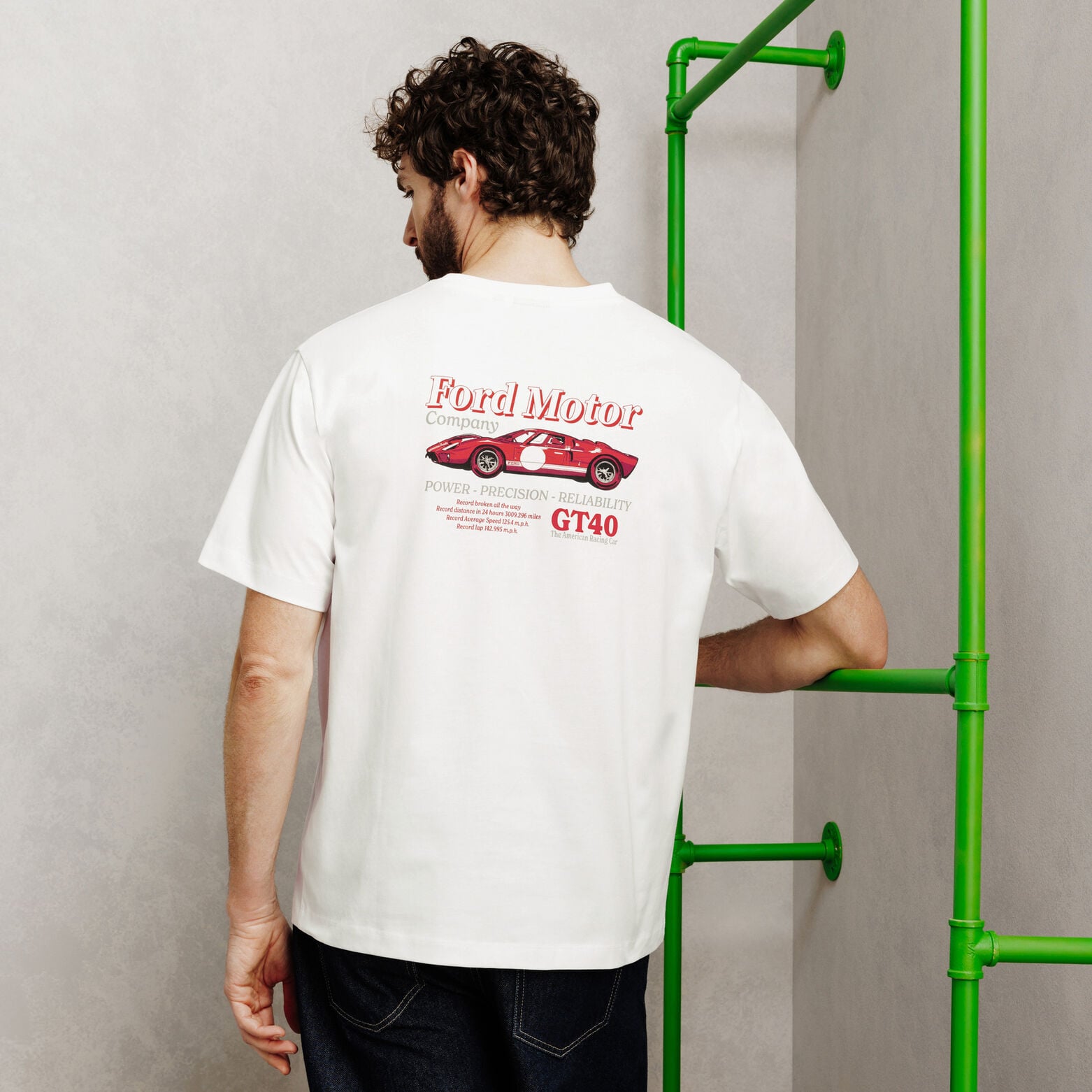 Tee shirt imprim&eacute; devant dos licence Ford GT40