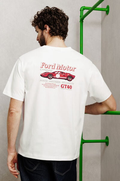 Tee shirt imprim&eacute; devant dos licence Ford GT40