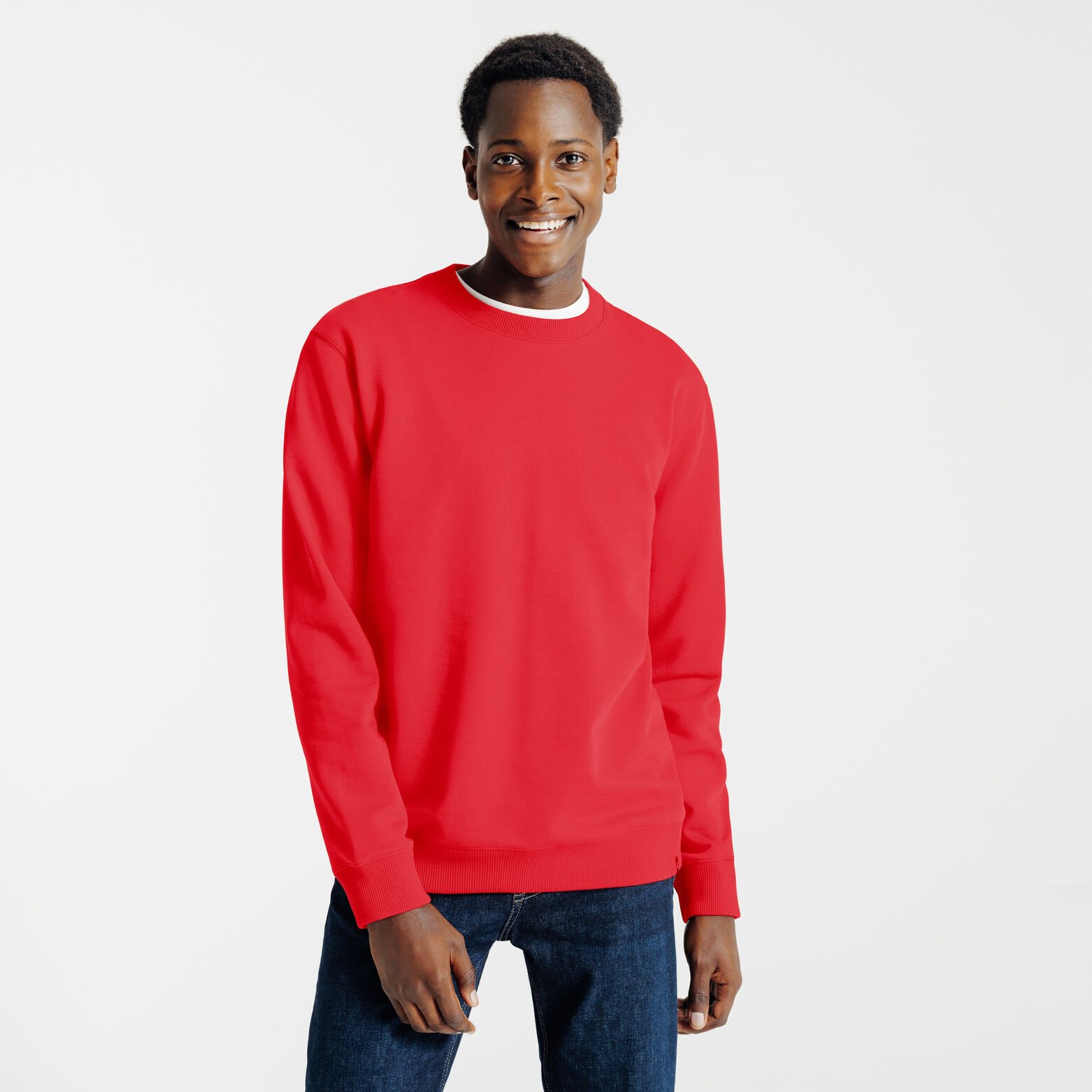 Sweat col rond uni
