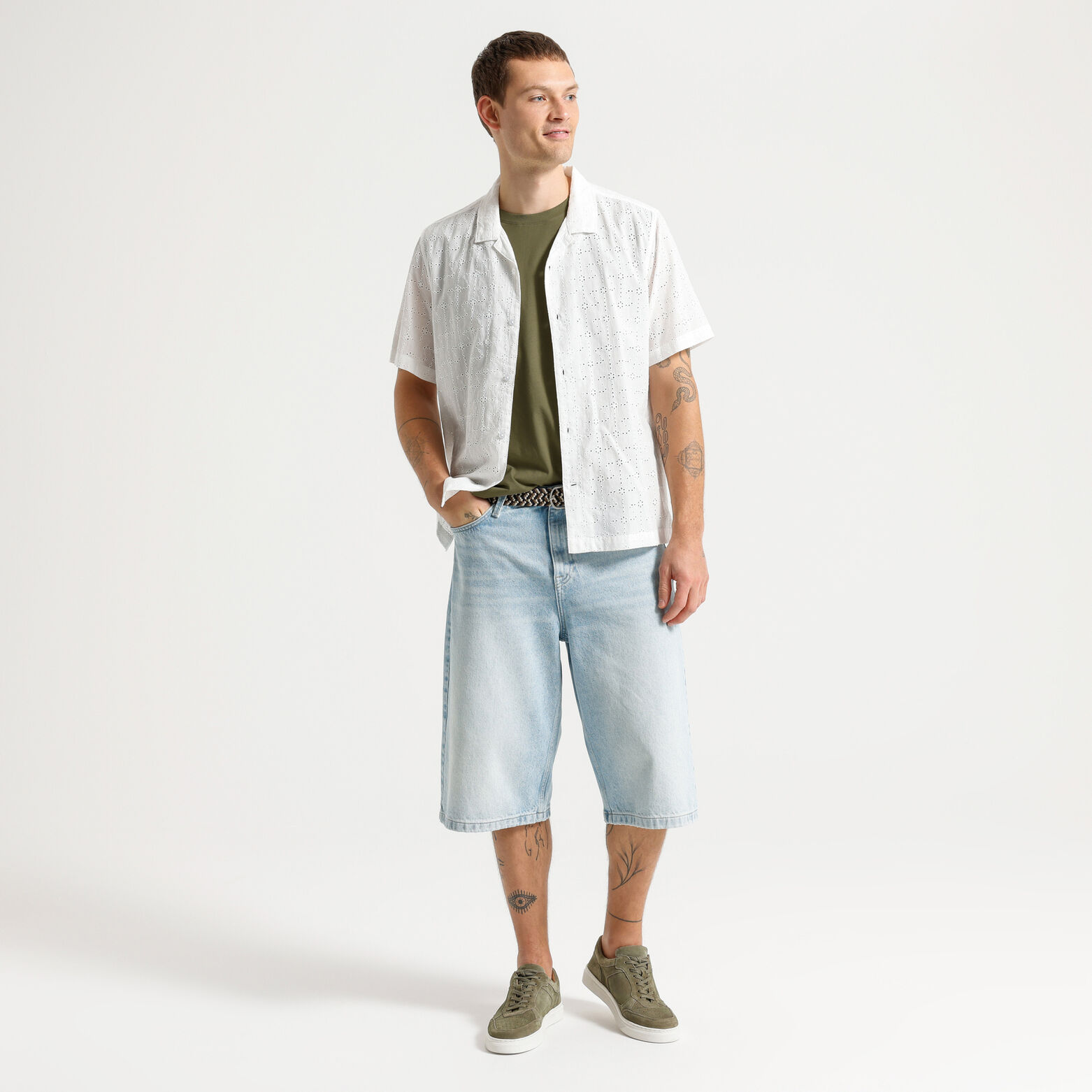 D&eacute;bardeur uni en coton