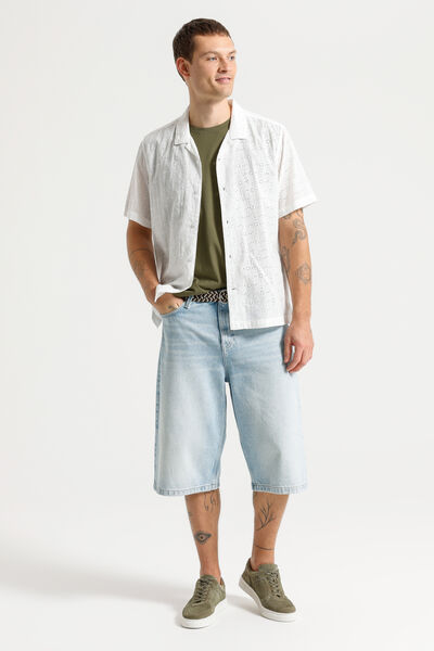 D&eacute;bardeur uni en coton