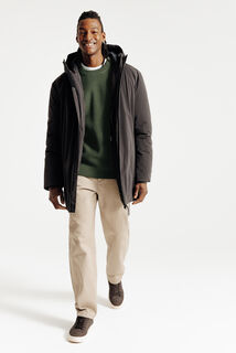 Trui ronde hals in fantasie-stekenpatroon