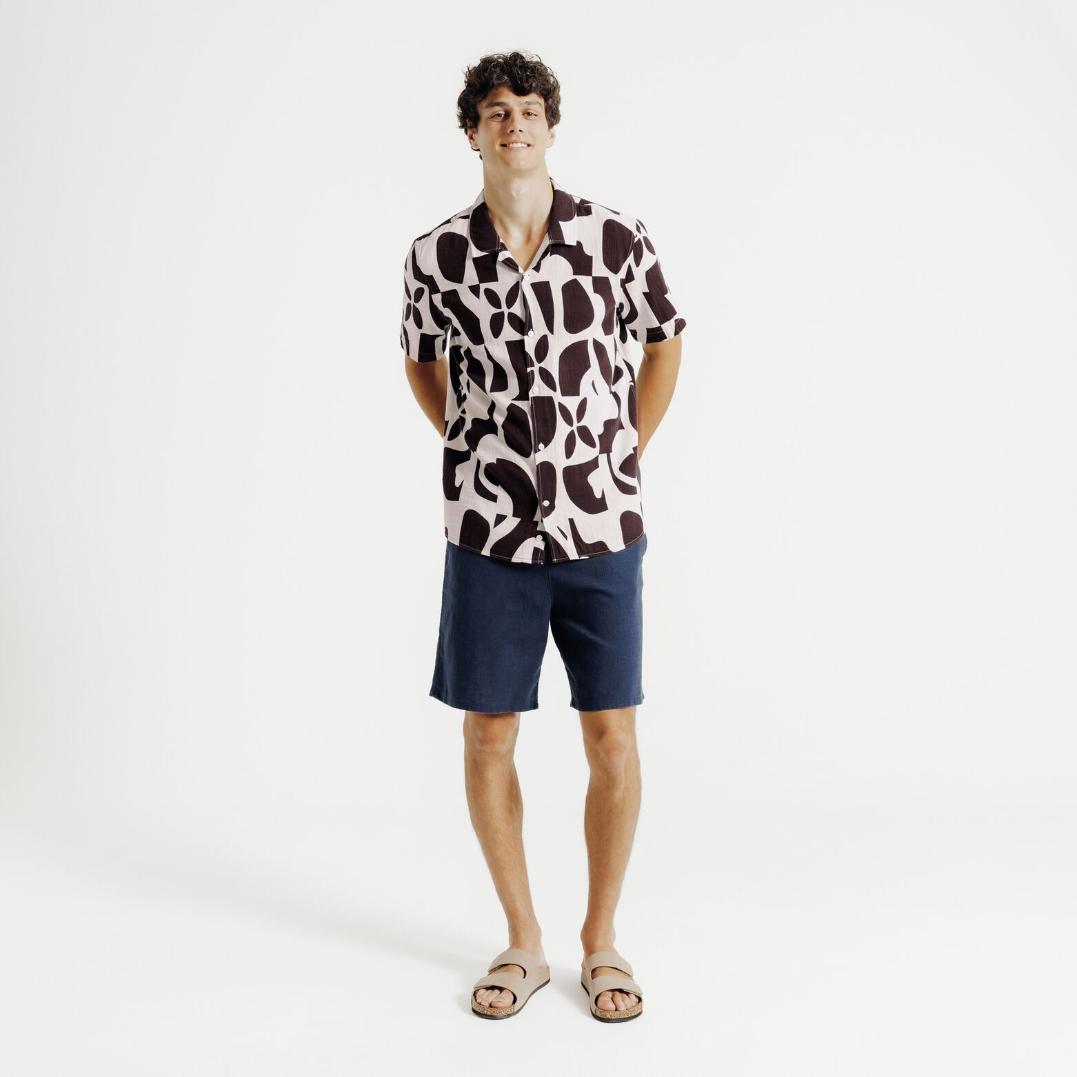 Chemisette en gaze de coton imprimée