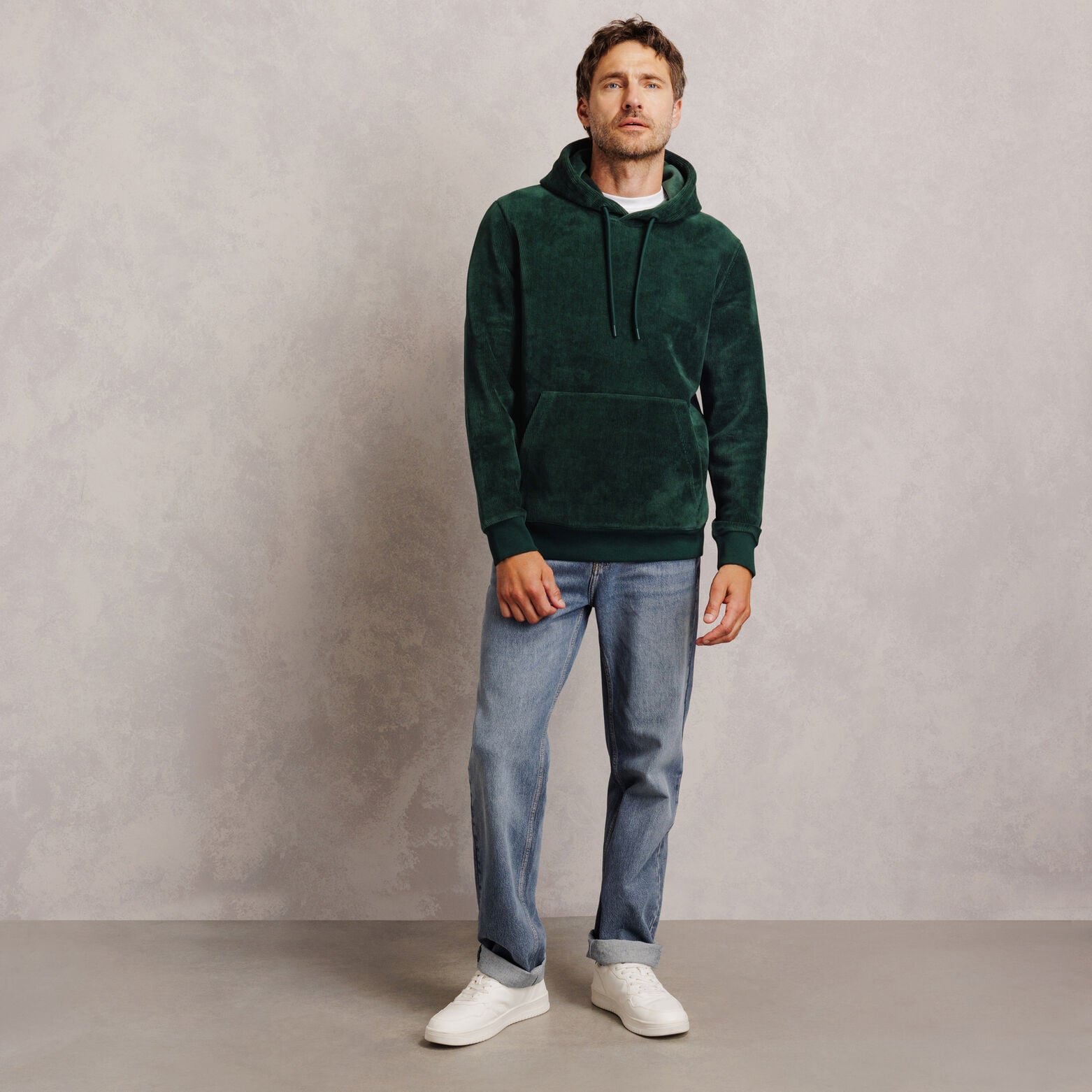 Sweat &agrave; capuche en velours