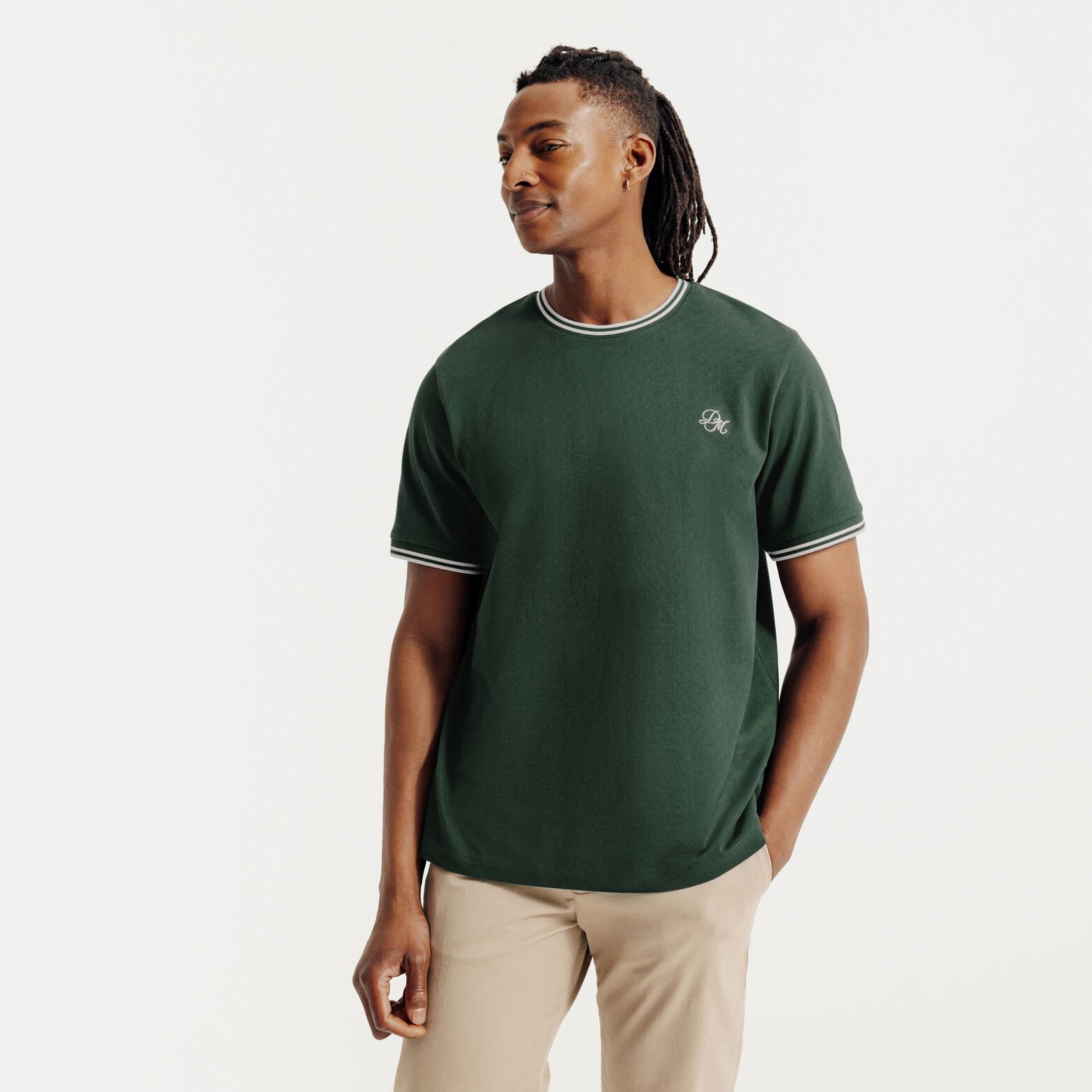 Tee shirt mati&egrave;re fantaisie contrast&eacute;