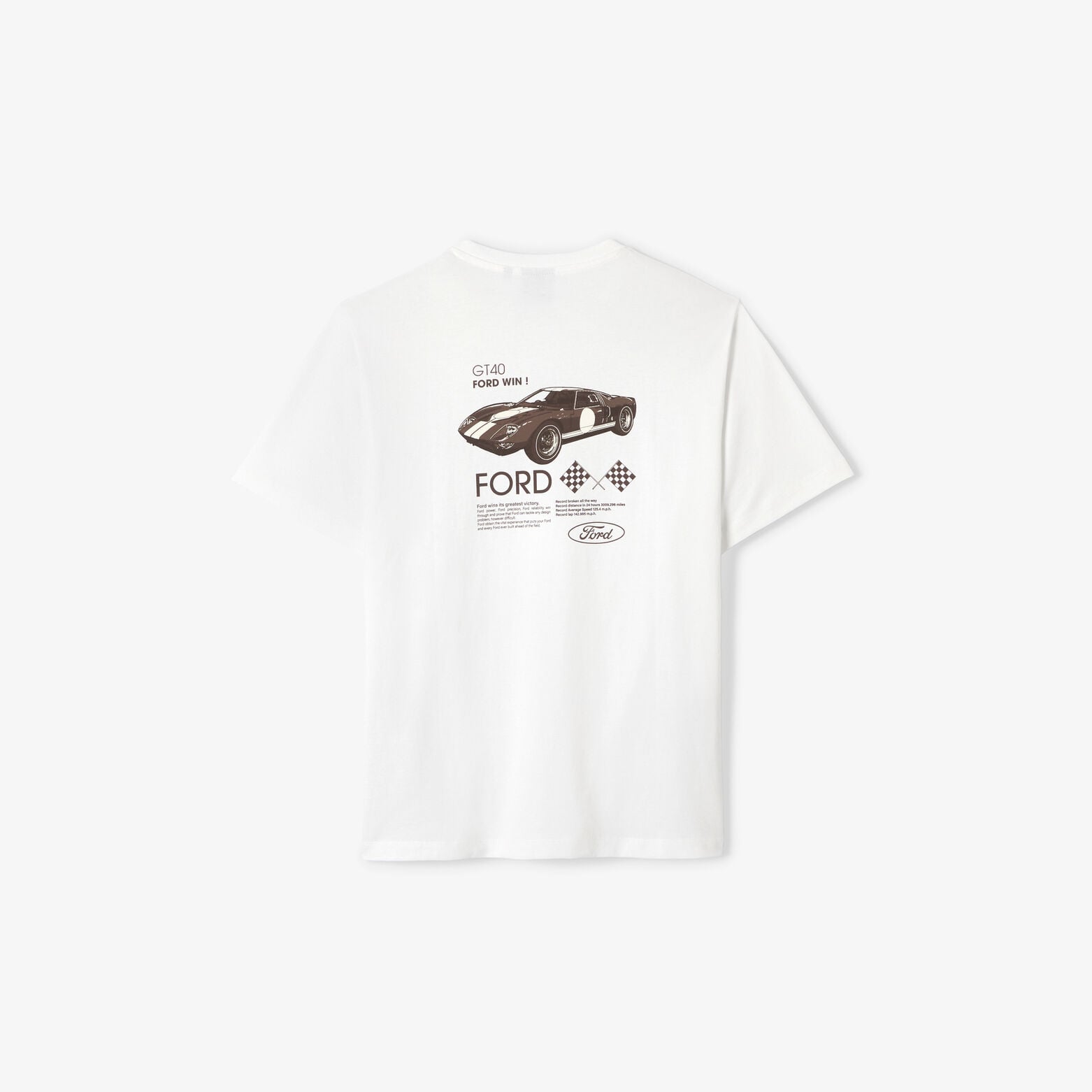 Tee shirt imprim&eacute; devant dos licence Ford GT40