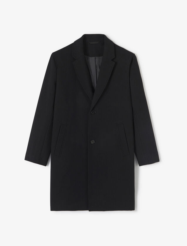 Manteau hiver long col tailleur