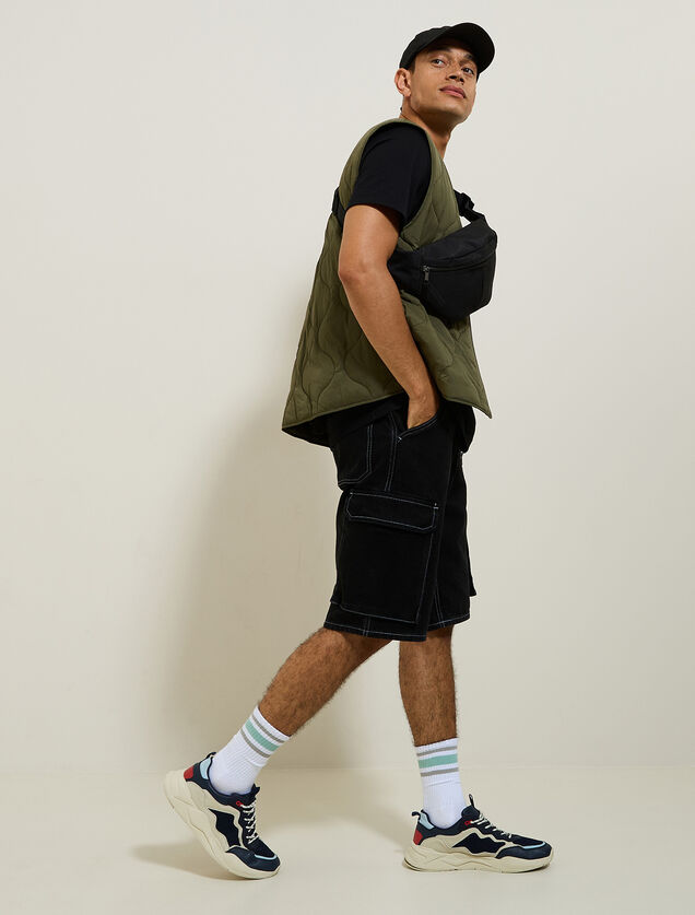 Bermuda cargo en jean