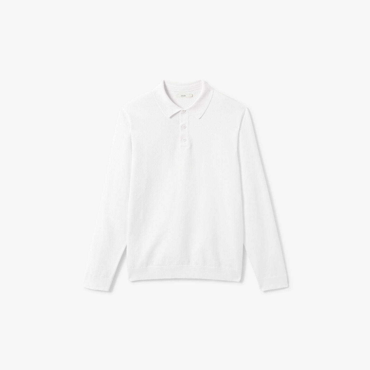 Pull col polo boutonn&eacute; fantaisie