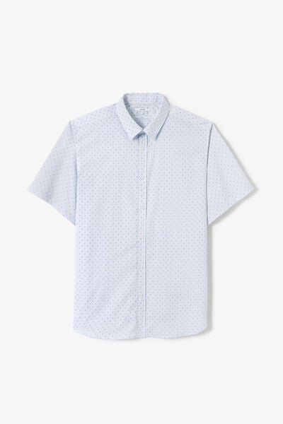 Slim fit hemdje in katoen met geometrische print