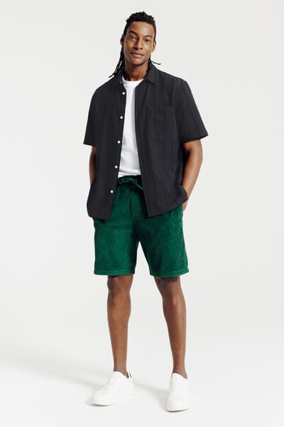 Hemdje in gestreept ton-sur-ton katoen