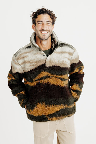 Veste en sherpa imprimé