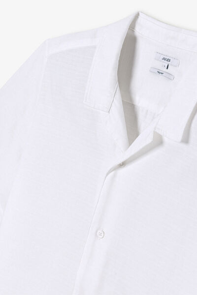 Chemisette en coton mati&egrave;re textur&eacute;e