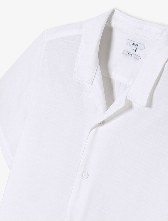 Chemisette en coton mati&egrave;re textur&eacute;e