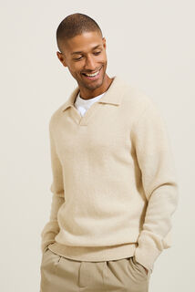 Polo en maille col resort