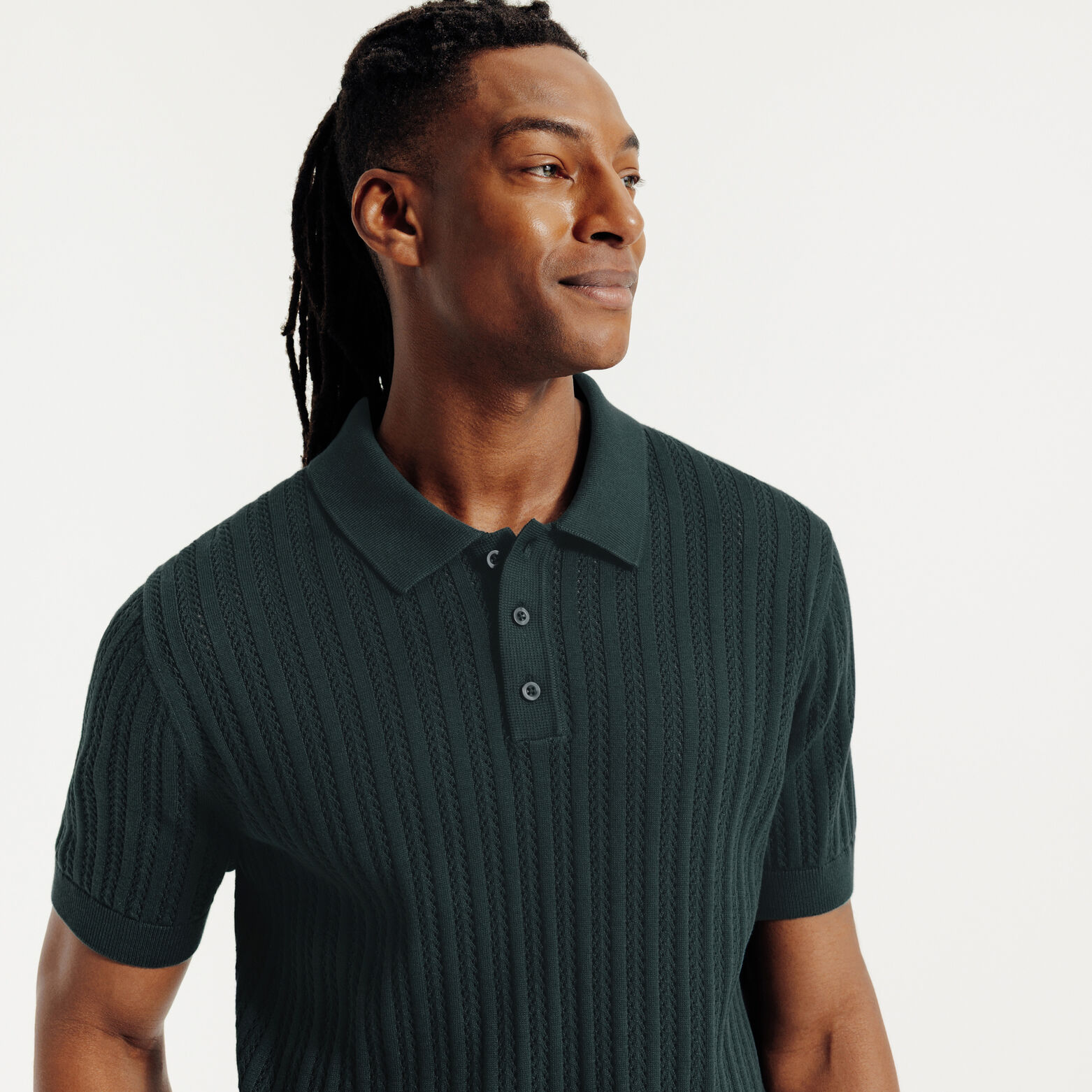 Polo en maille manches courtes jeux de points