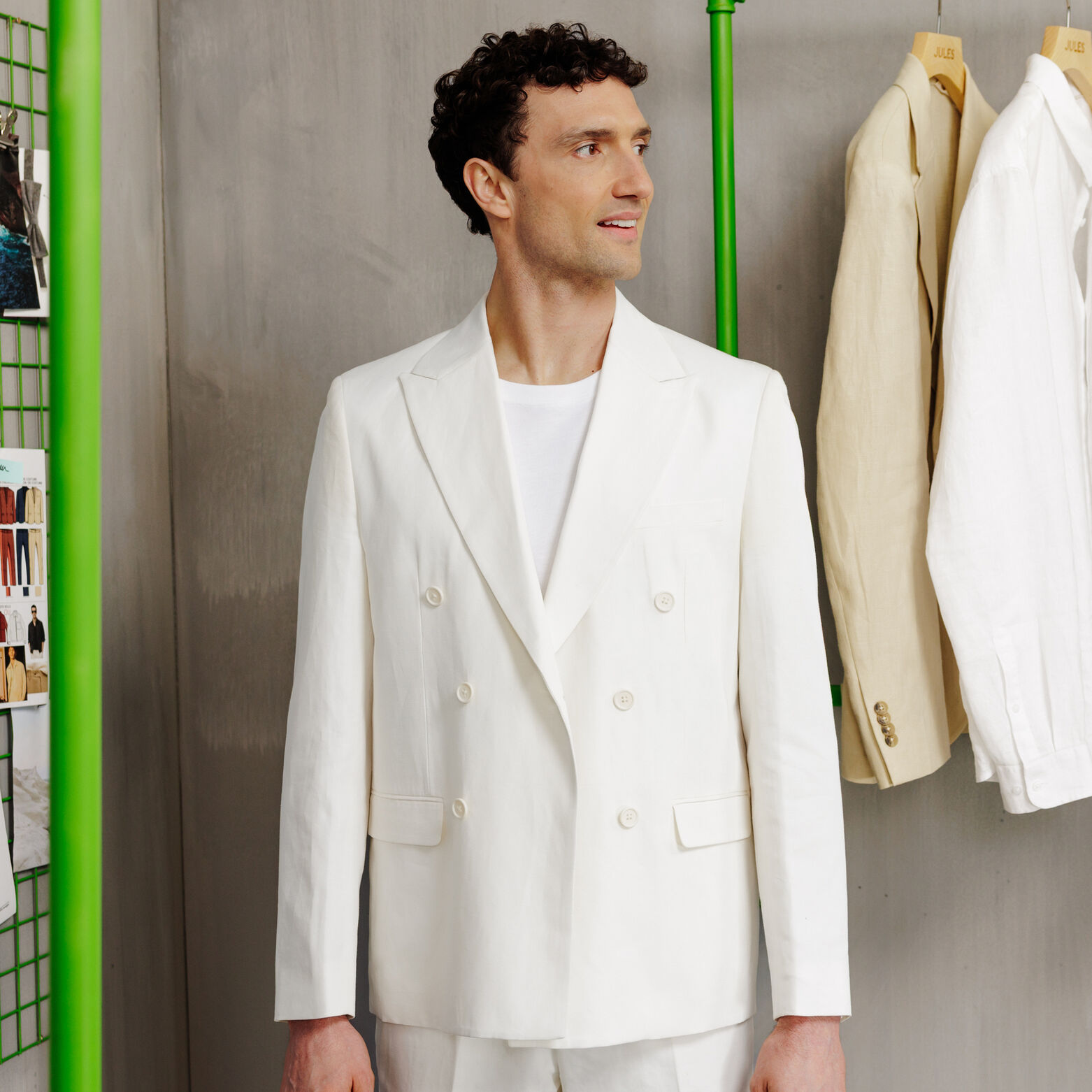 Veste de costume crois&eacute;e confort