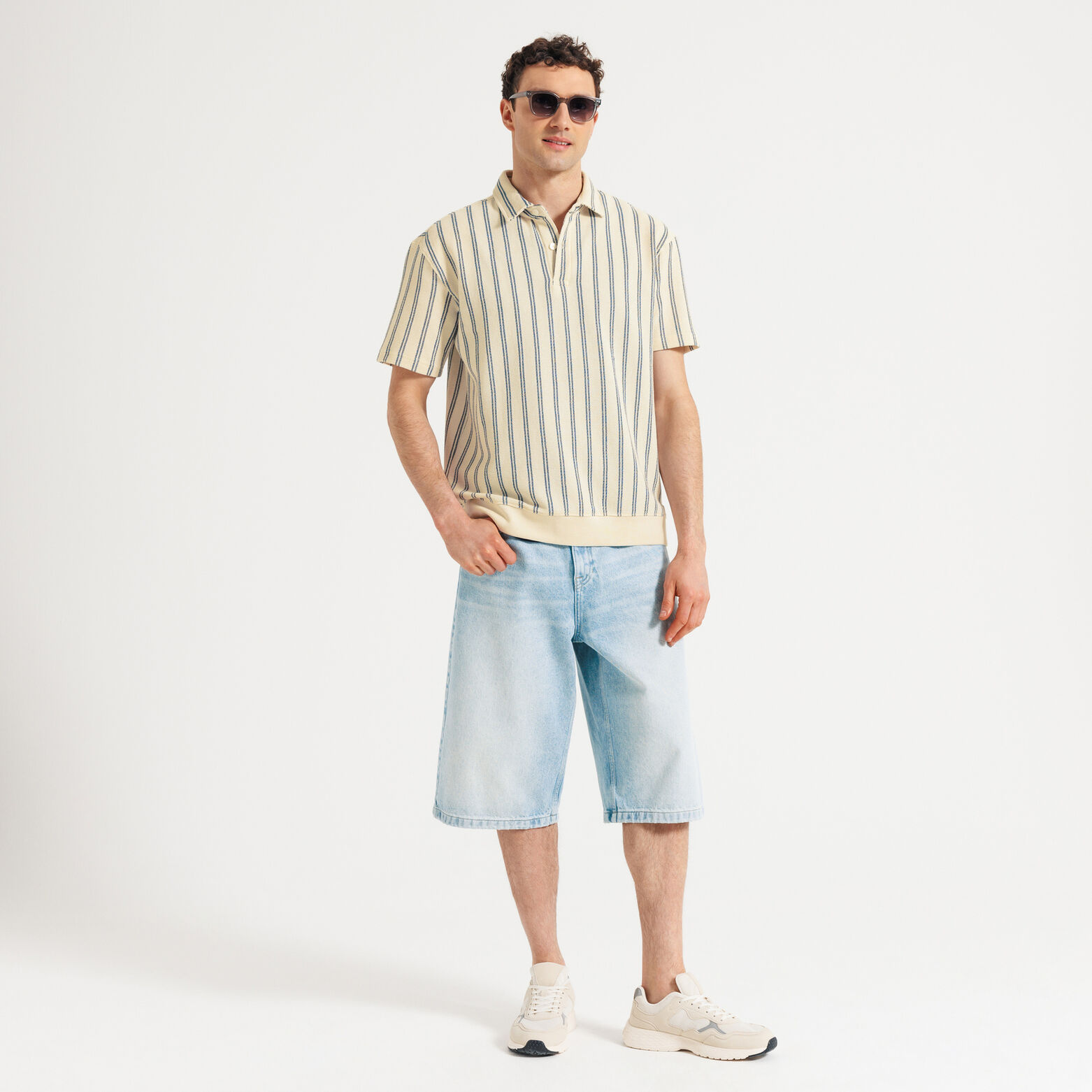 Polo manches courtes ray&eacute;