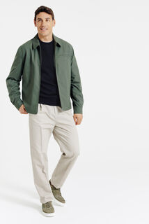 Sweater ronde hals in wafelstructuur