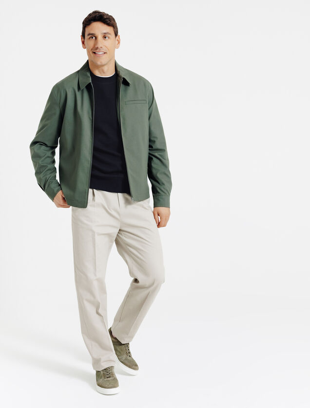 Sweater ronde hals in wafelstructuur