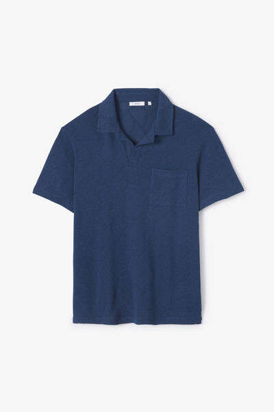 Polo col resort jacquard