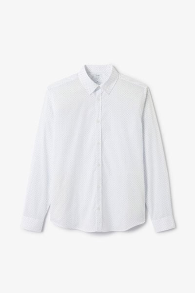 Slim fit hemd in katoen met geometrische print