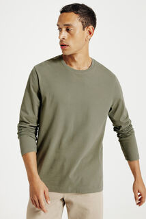 Slim basic T-shirt met ronde hals