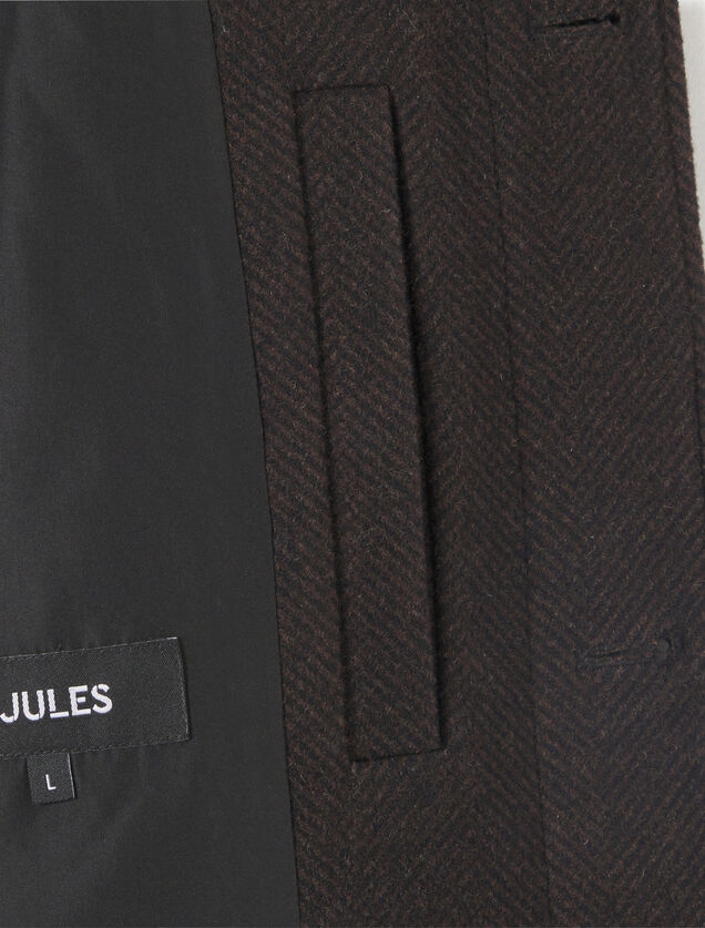 Manteau long col chemise