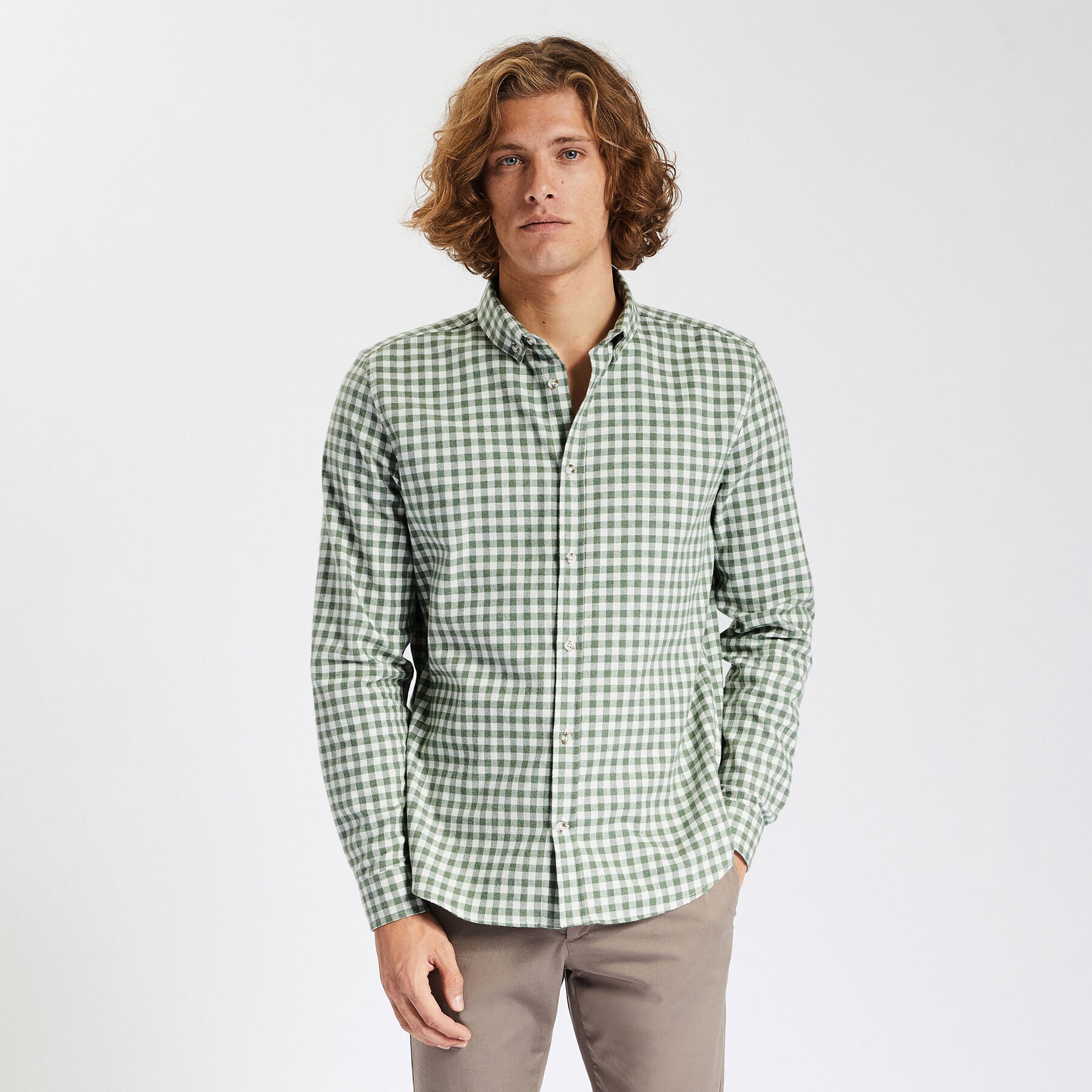 Chemise verte carreaux sales
