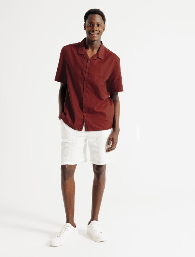 Chemisette en coton lin unie