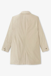 Lange trenchcoat hemdskraag, gevoerd