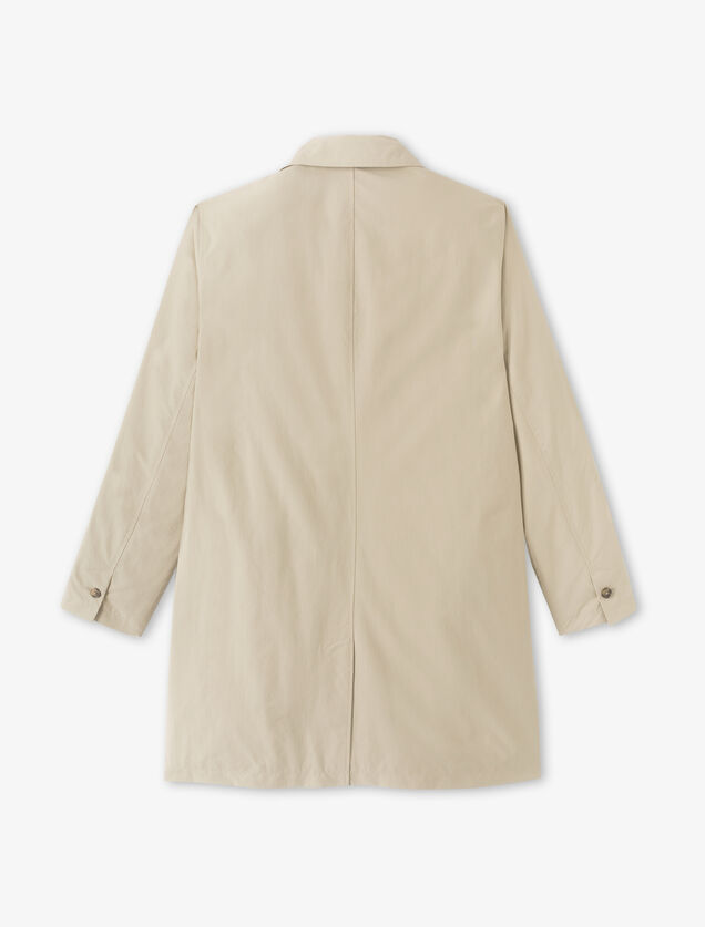 Lange trenchcoat hemdskraag, gevoerd