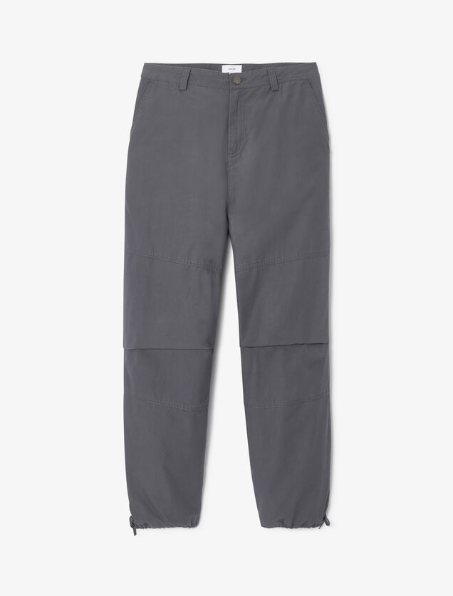 Pantalon chino large avec d&eacute;coupes