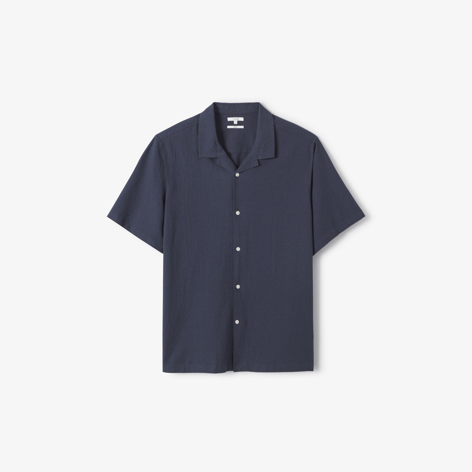 Chemisette en coton seersucker unie