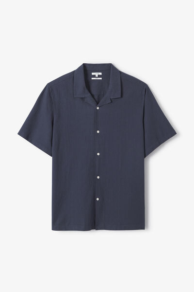 Effen hemdje in seersucker katoen